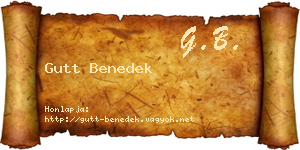 Gutt Benedek névjegykártya